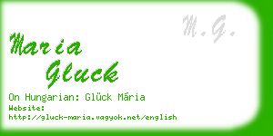 maria gluck business card